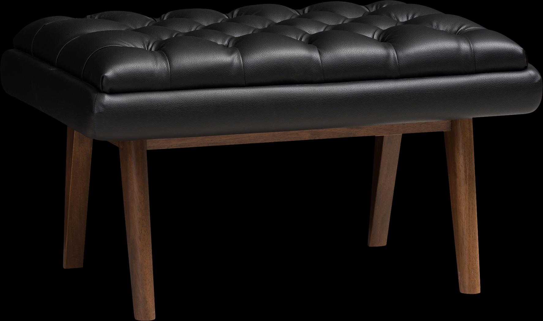 Minneha Black Ottoman - Thumbnail - Image 1