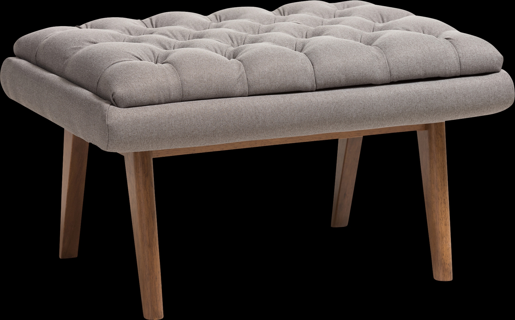 Minneha Gray Ottoman - Thumbnail - Image 1