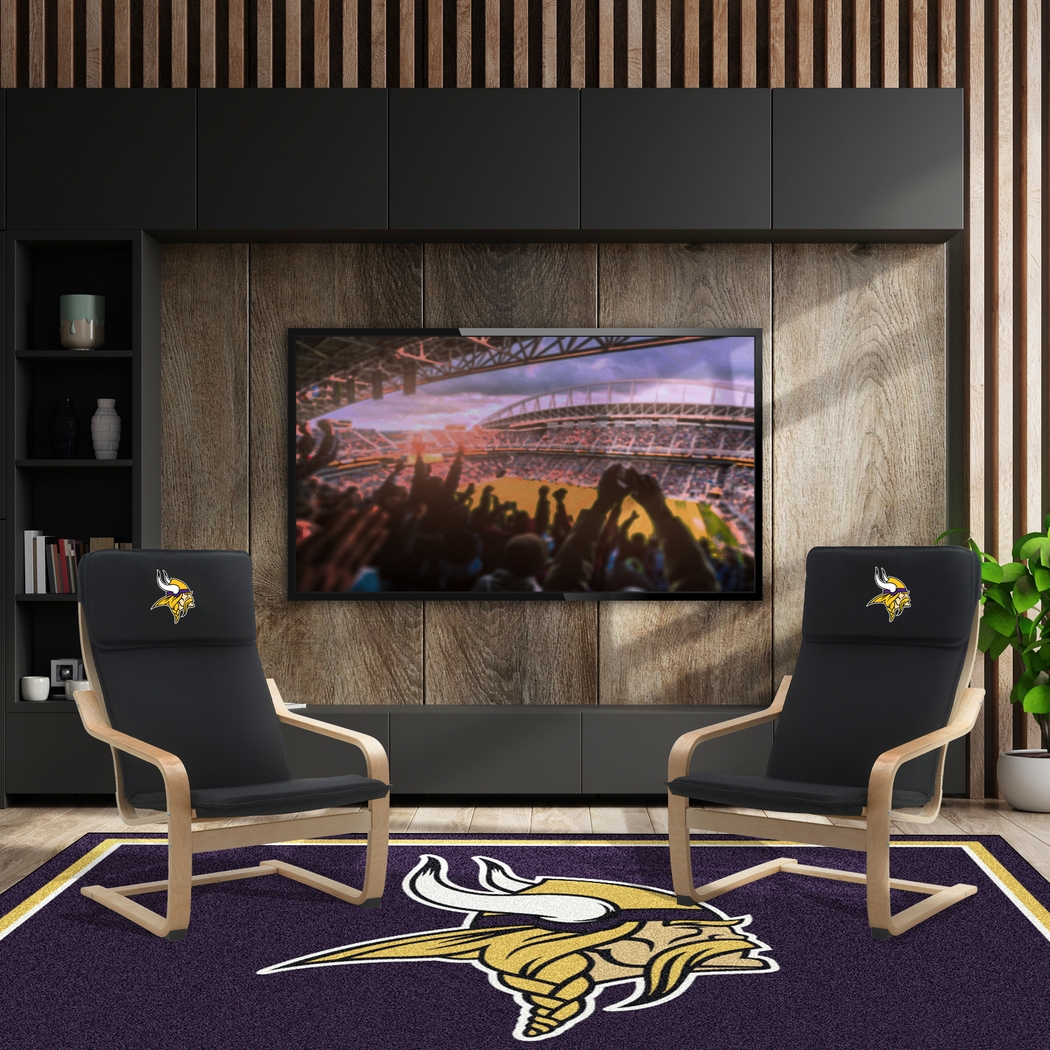 Minnesota Vikings Black Accent Chair - Thumbnail - Image 6