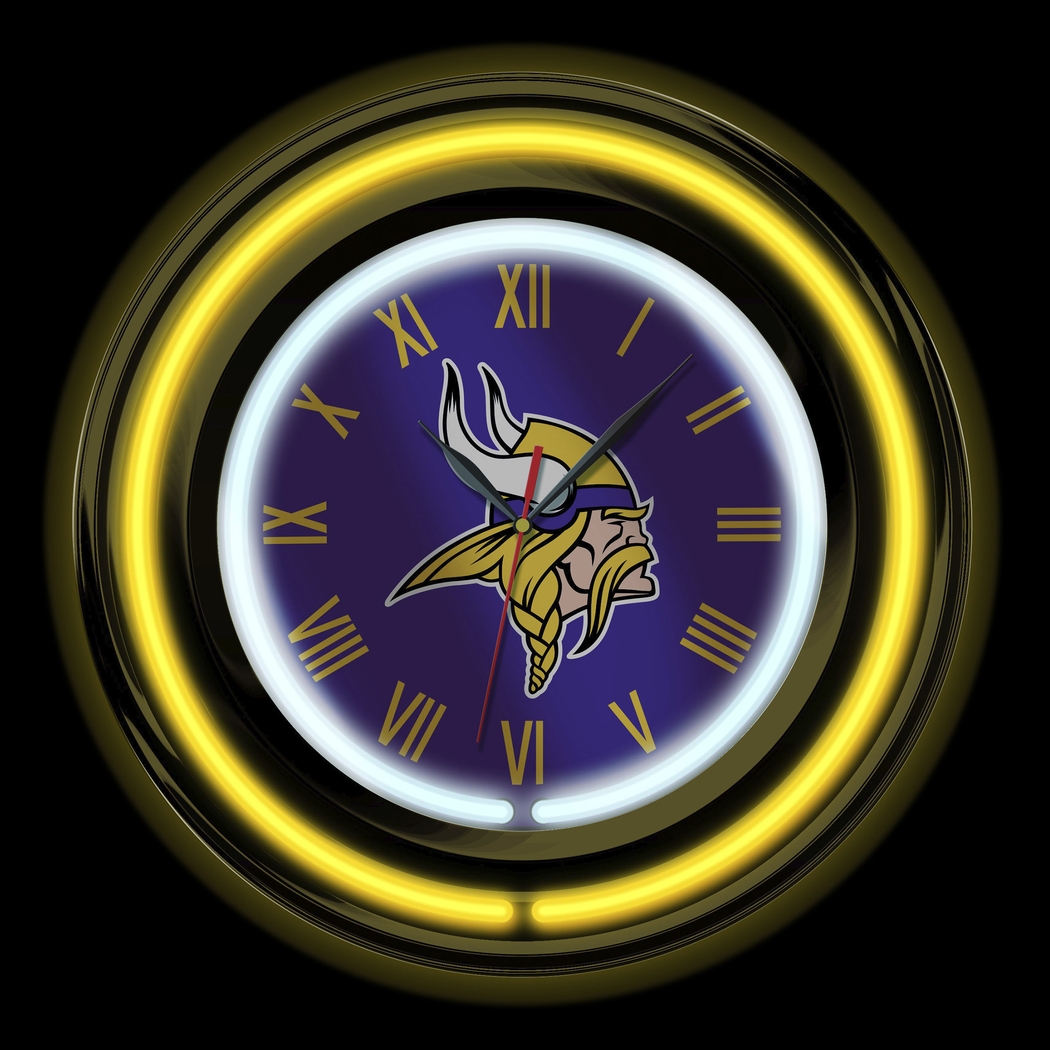 Minnesota Vikings Purple Neon Wall Clock - Thumbnail - Image 3