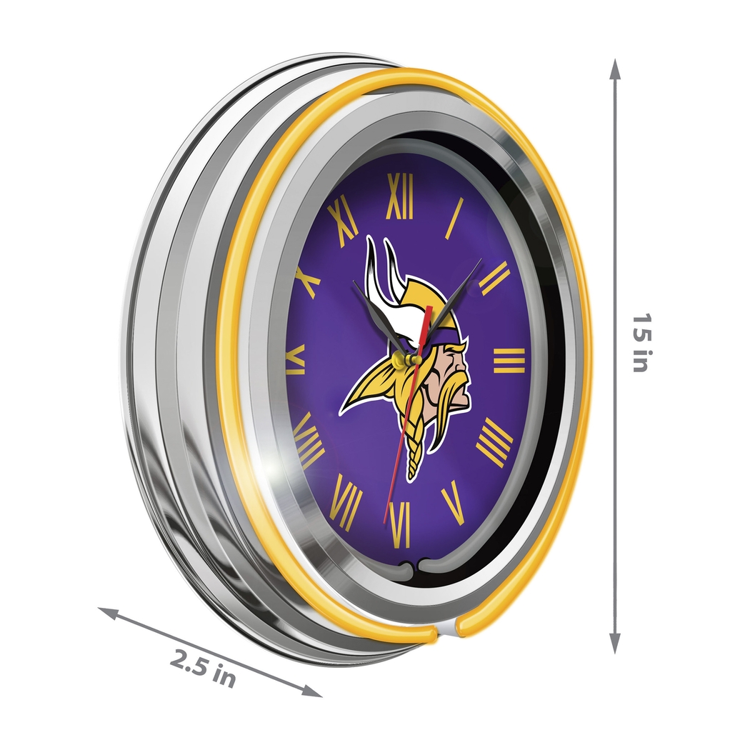 Minnesota Vikings Purple Neon Wall Clock - Thumbnail - Image 4