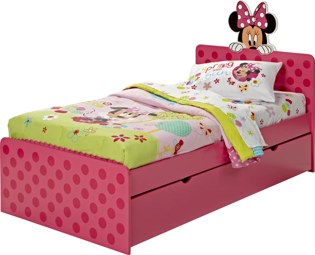 Minnie Mouse 4 Pc Twin Bed w/ Trundle - Thumbnail - Image 1