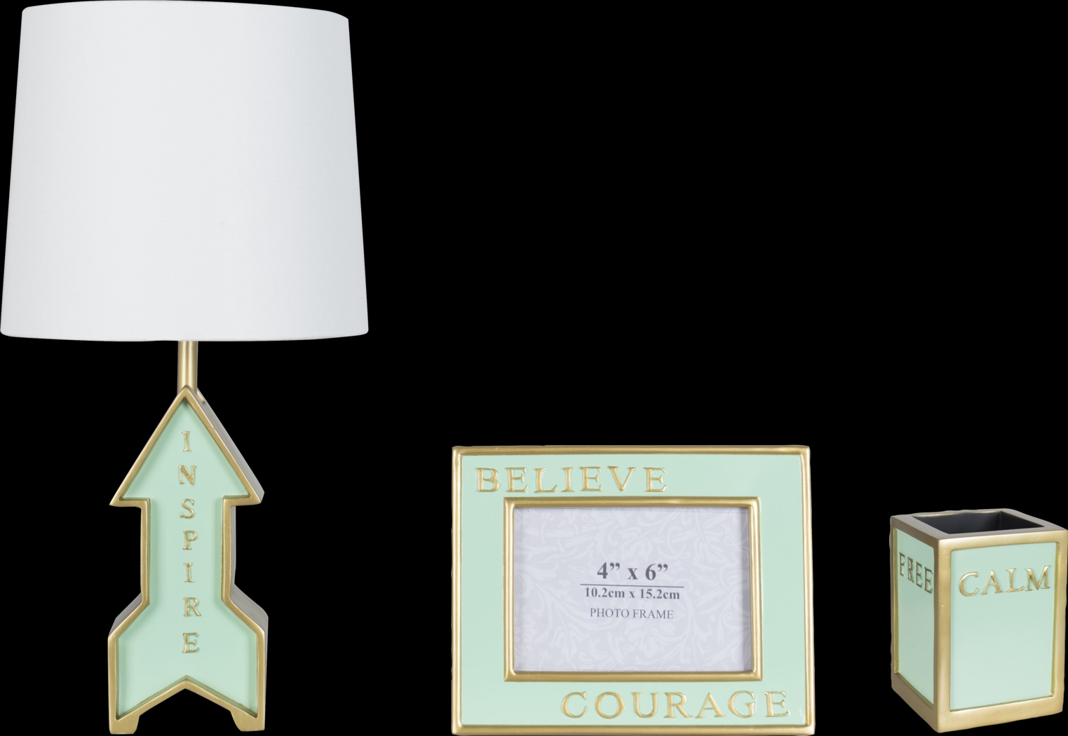 Kids Mint Arrow 3 Pc Lamp Set - Thumbnail - Image 1