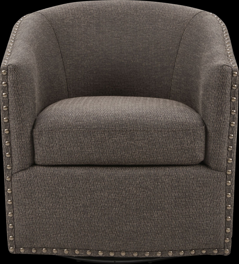 Minturn Brown Accent Swivel Chair - Thumbnail - Image 2