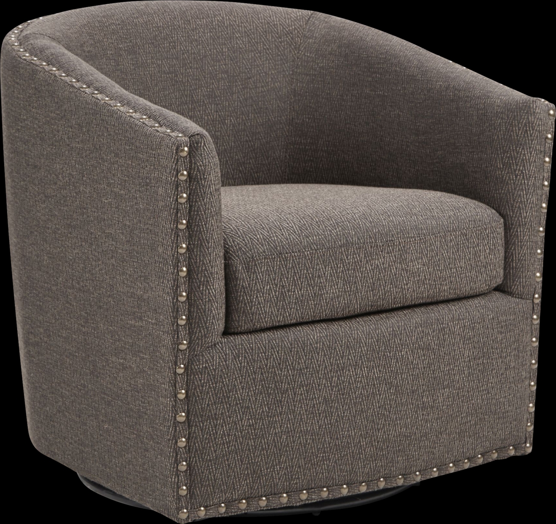 Minturn Brown Accent Swivel Chair - Thumbnail - Image 1