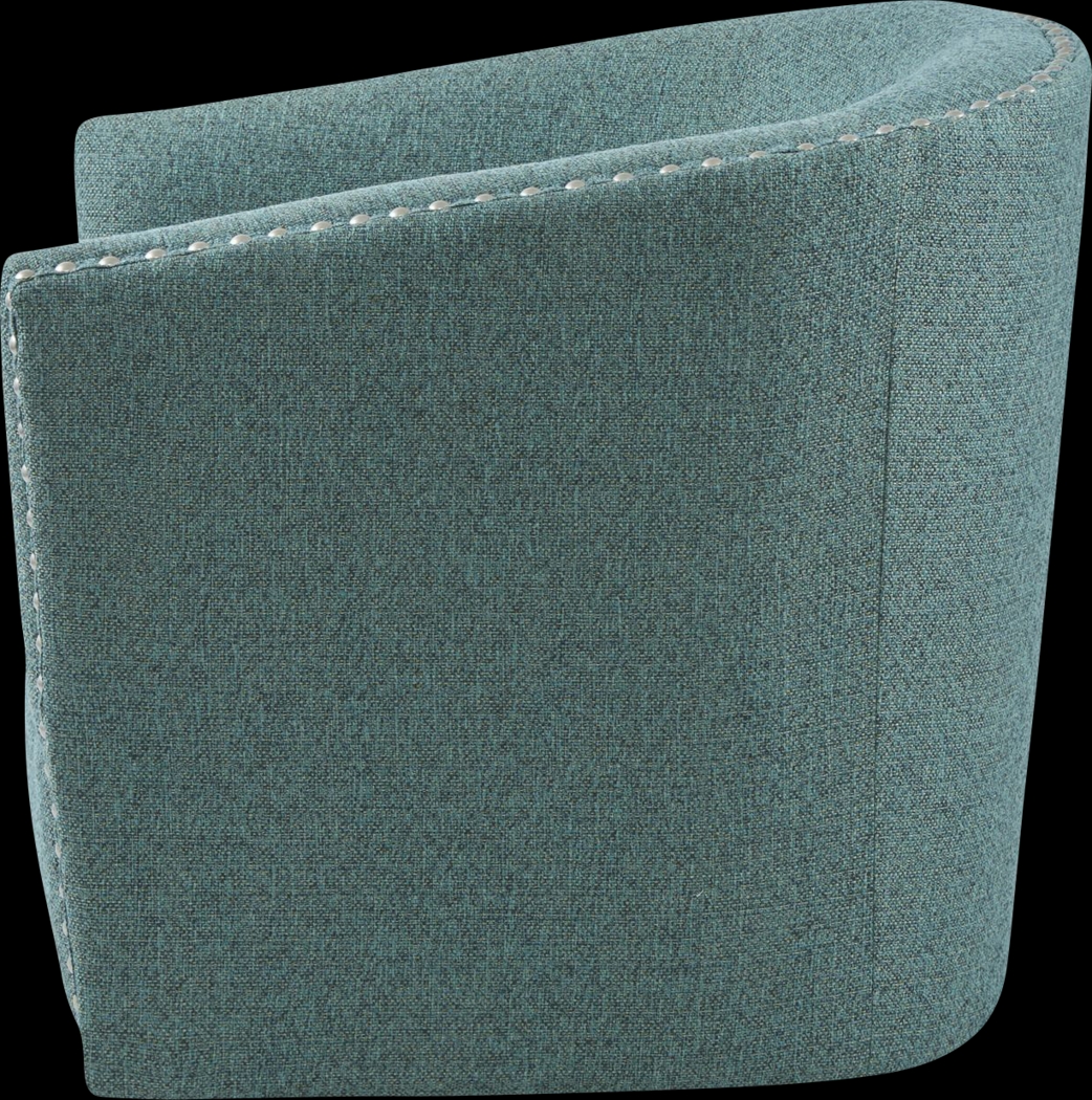 Minturn Teal Accent Swivel Chair - Thumbnail - Image 3