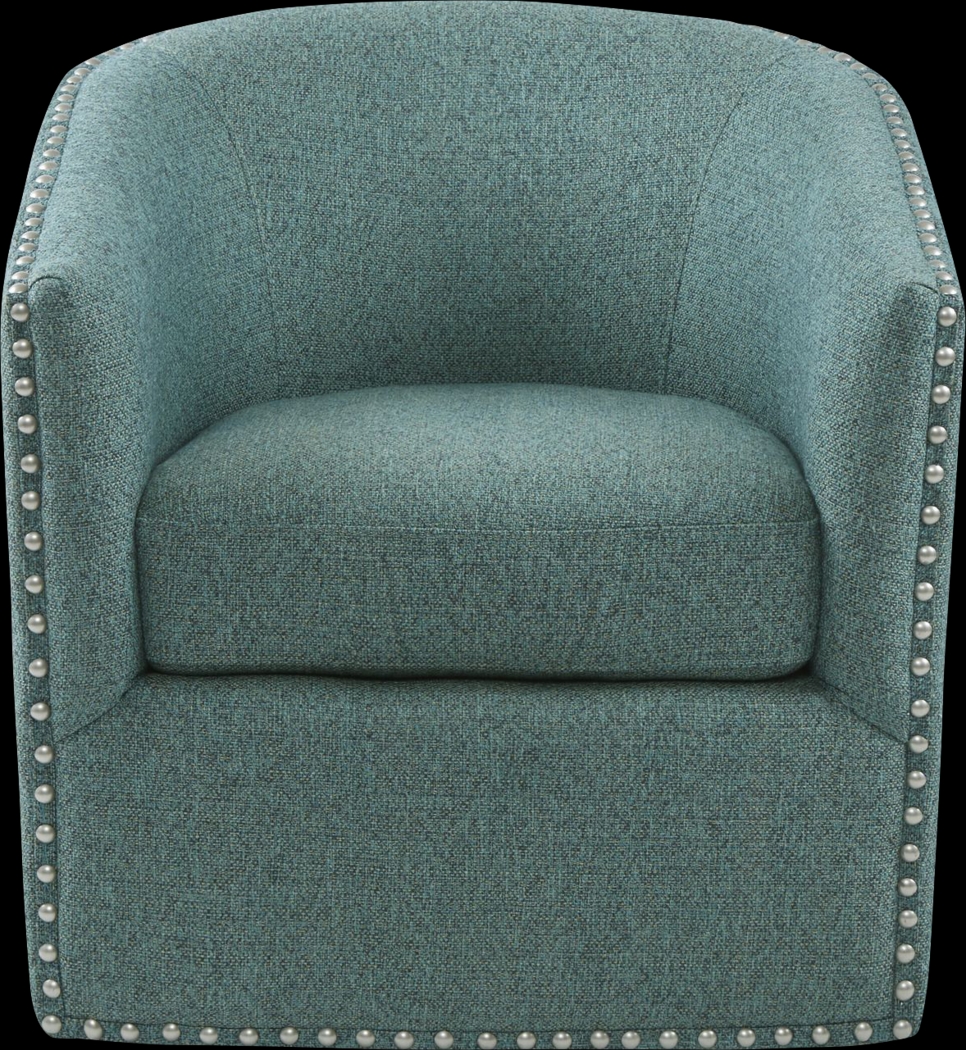 Minturn Teal Accent Swivel Chair - Thumbnail - Image 2