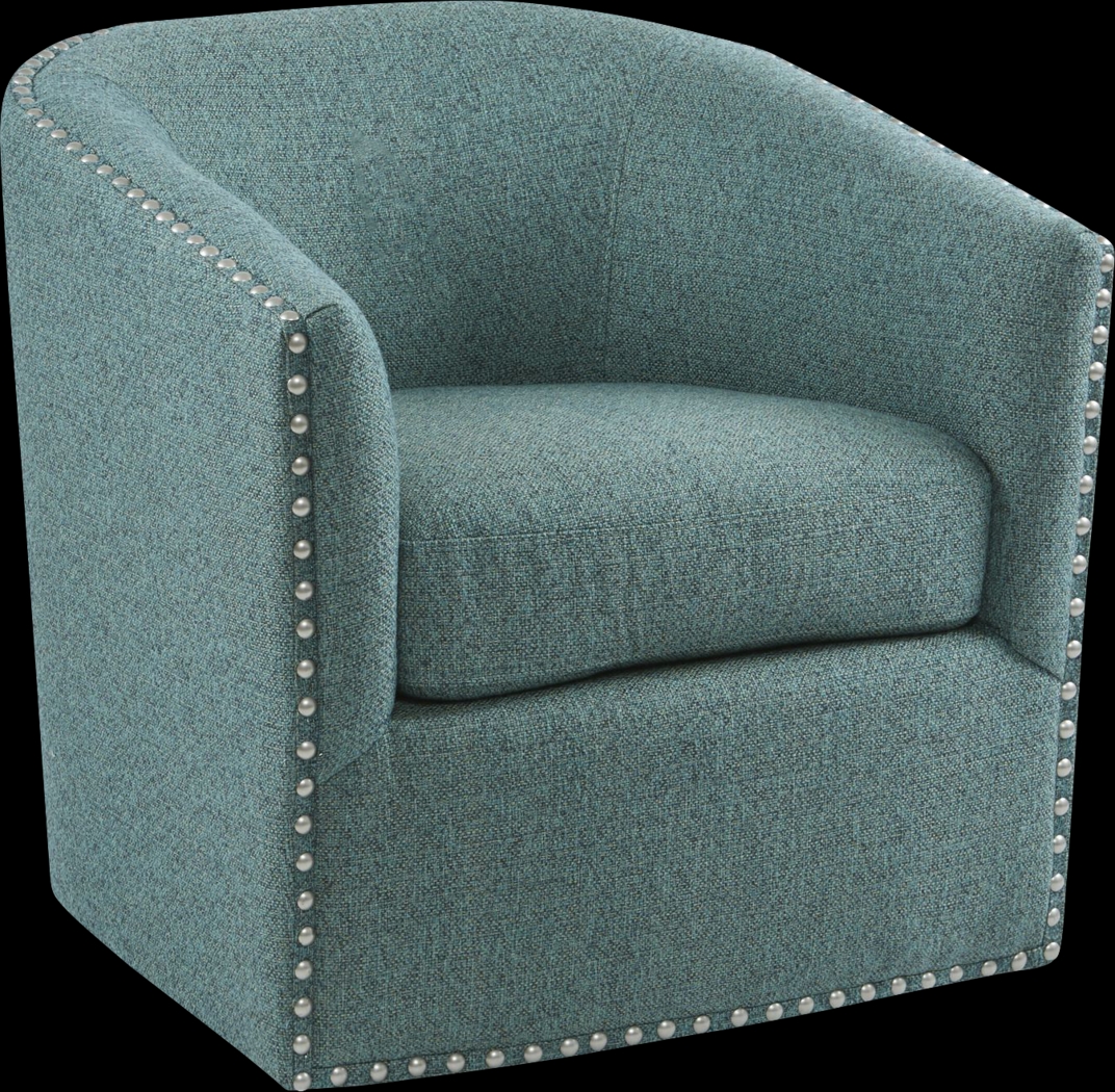 Minturn Teal Accent Swivel Chair - Thumbnail - Image 1