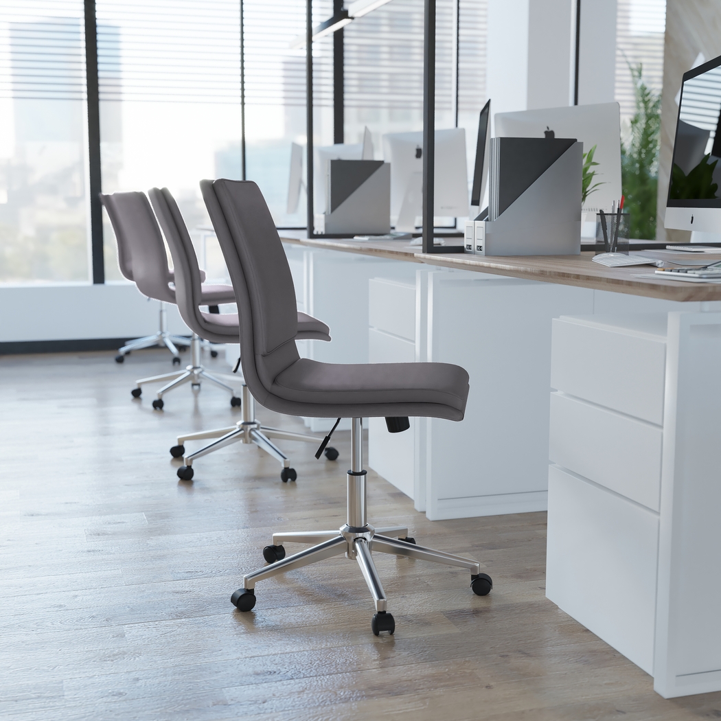 Minuet Gray Office Chair - Thumbnail - Image 3