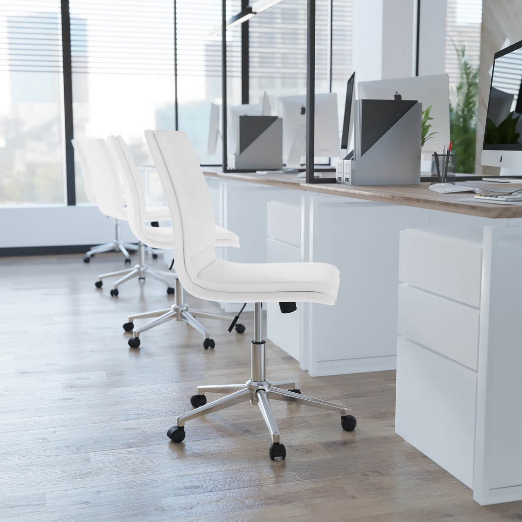 Minuet White Office Chair - Thumbnail - Image 3
