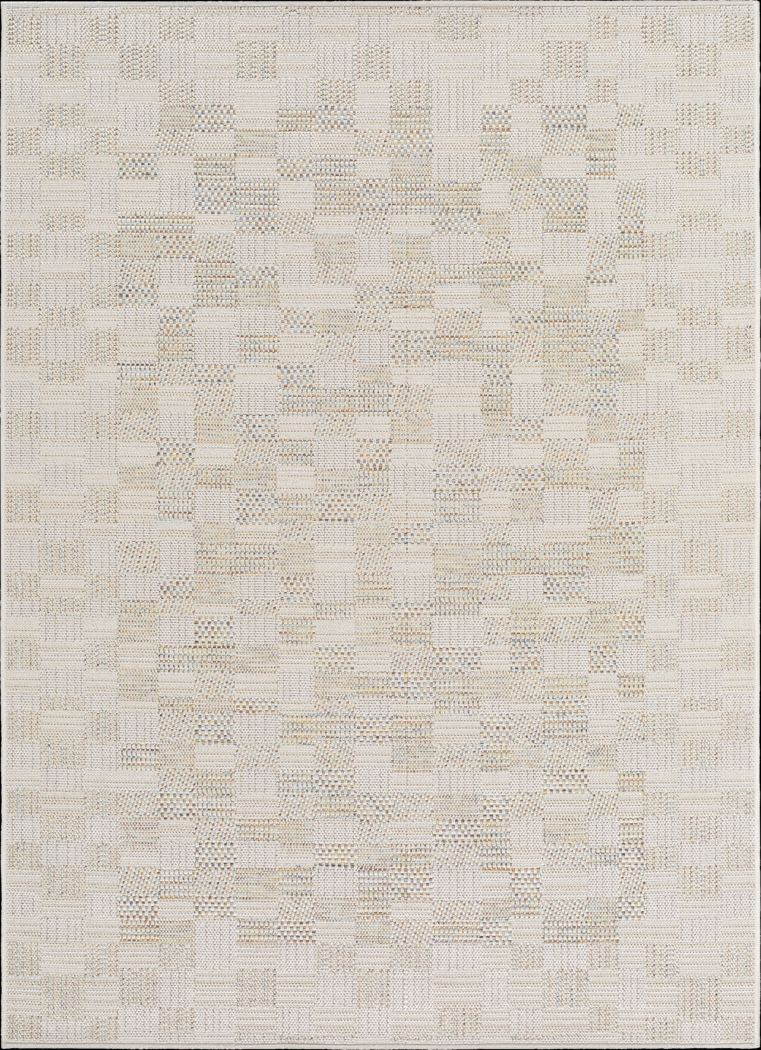 Minya Beige 6'3 x 9' Indoor/Outdoor Rug - Thumbnail - Image 1