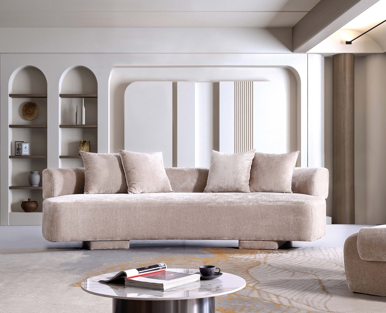 Mipolomol Beige Sofa - Thumbnail - Image 2
