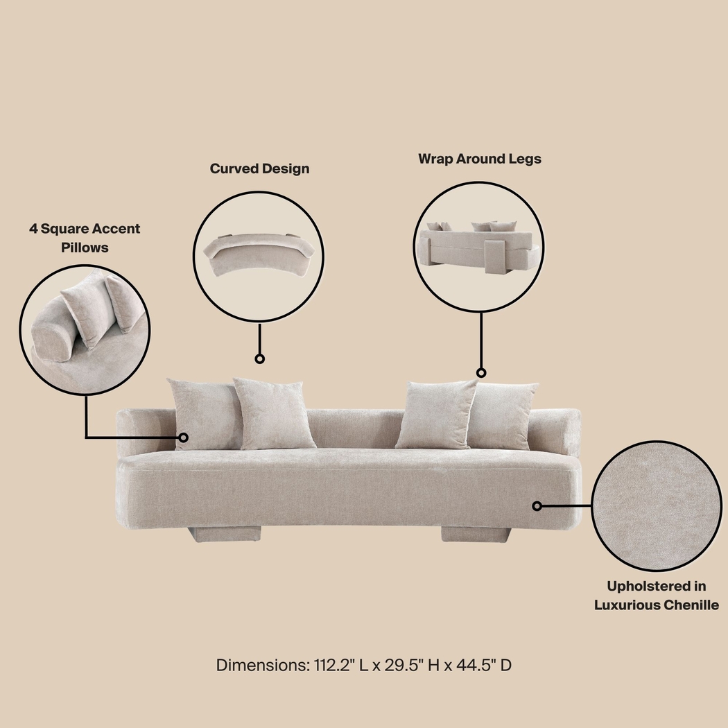 Mipolomol Beige Sofa - Thumbnail - Image 15