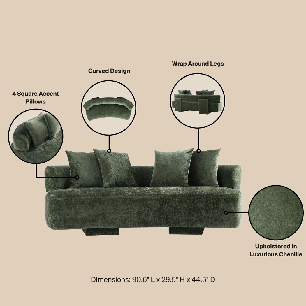 Mipolomol Green Loveseat - Thumbnail - Image 15