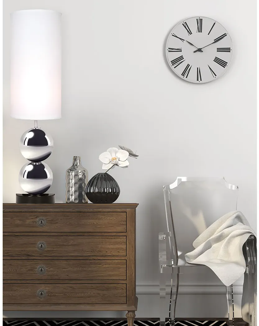 Miraflores Large Chrome Table Lamp - Thumbnail - Image 2