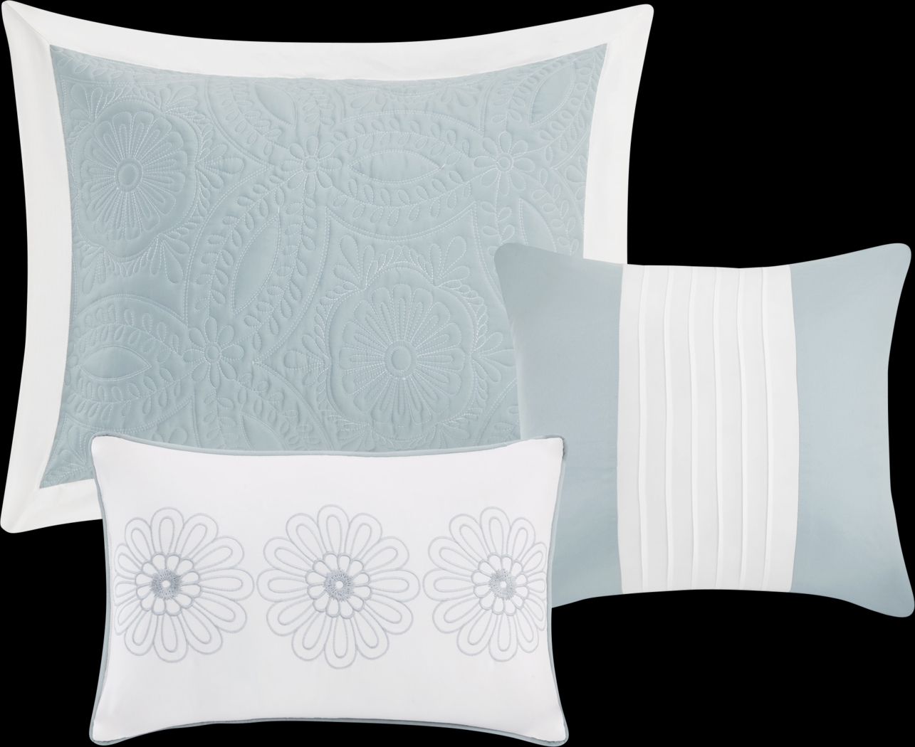 Miral Blue 5 Pc King Bed Sheet Set - Thumbnail - Image 3