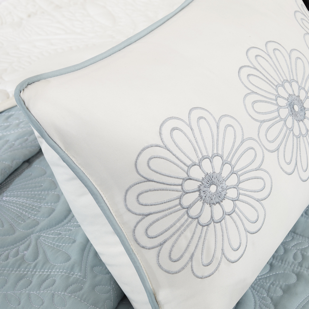 Miral Blue 5 Pc King Bed Sheet Set - Thumbnail - Image 5