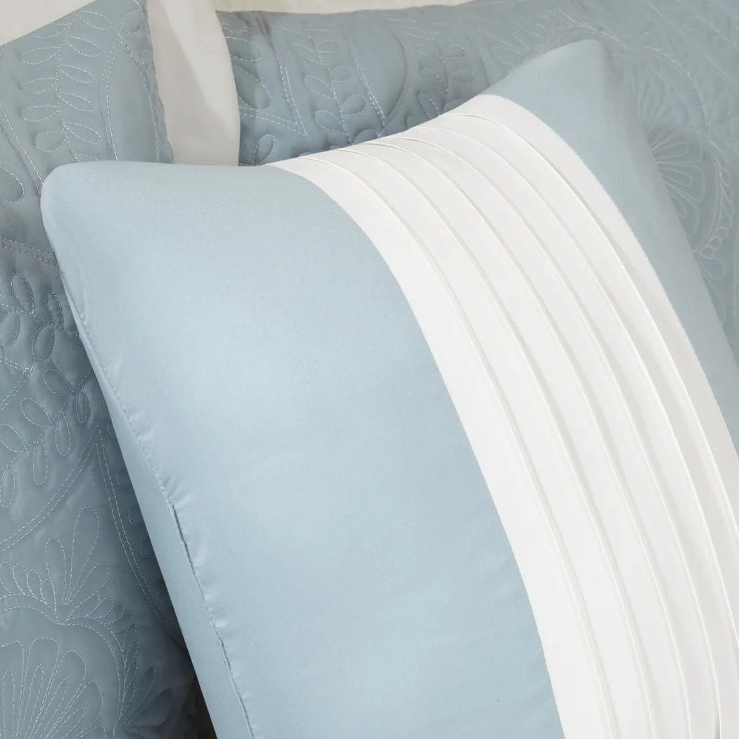Miral Blue 5 Pc Queen Bed Sheet Set - Thumbnail - Image 6