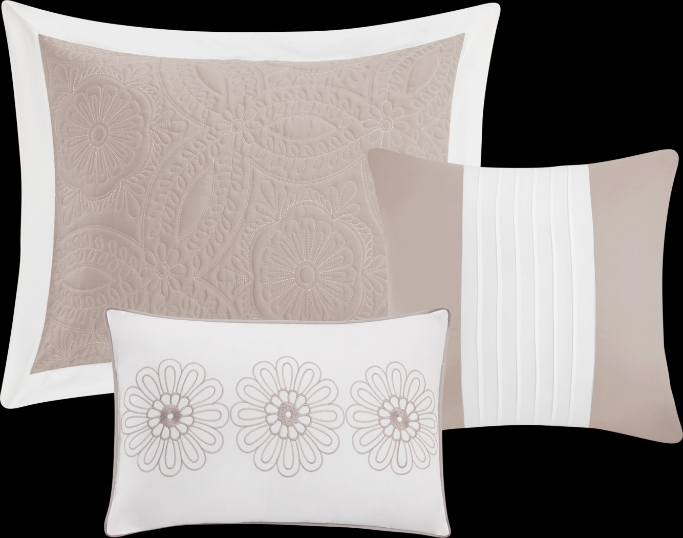 Miral Khaki 5 Pc Queen Bedspread Set - Thumbnail - Image 3