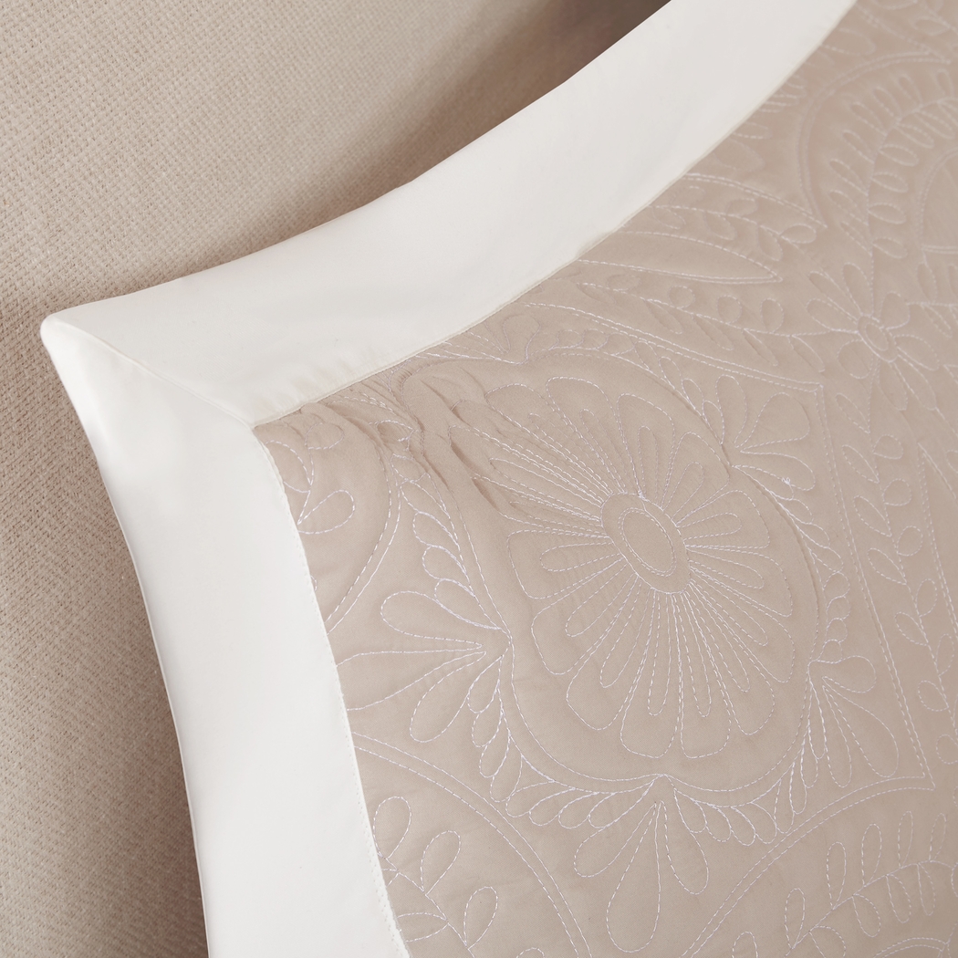 Miral Khaki 5 Pc Queen Bedspread Set - Thumbnail - Image 4