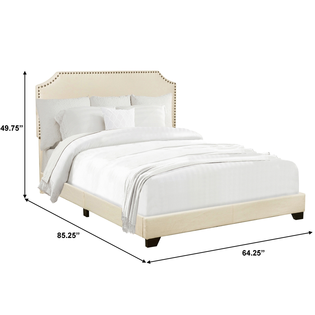 Miriam Beige Queen Bed - Thumbnail - Image 9