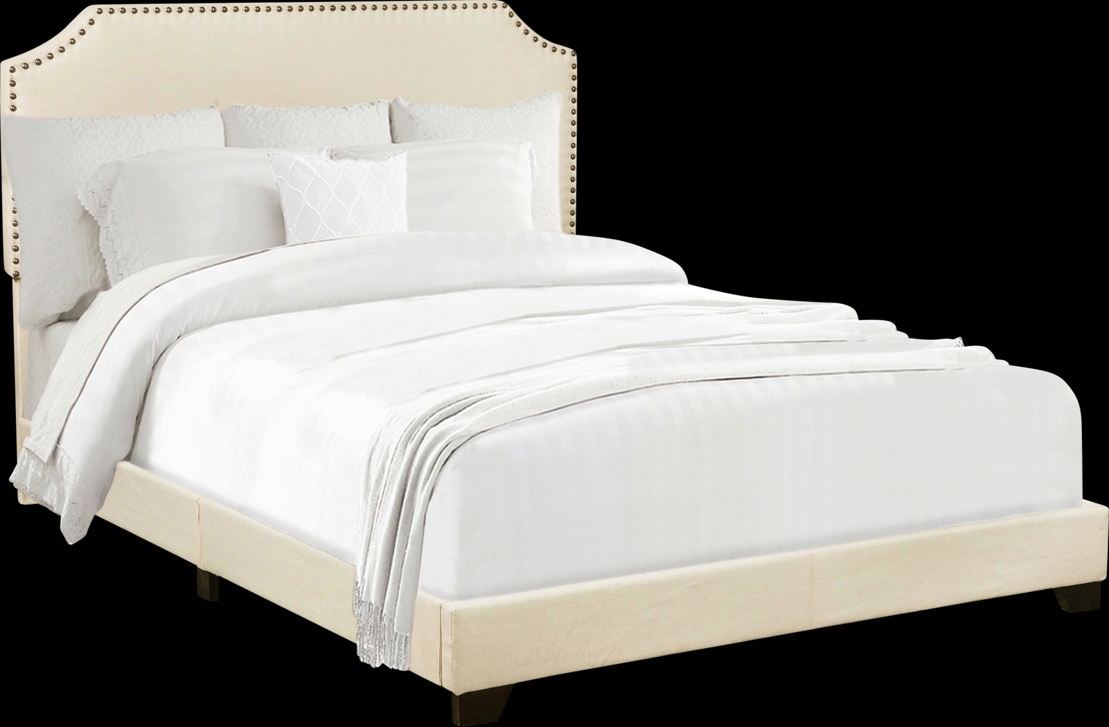 Miriam Beige Queen Bed - Thumbnail - Image 1