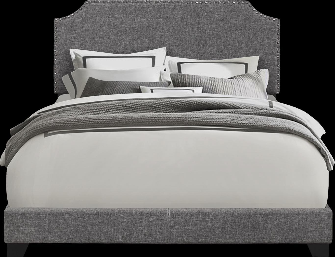 Miriam Stone King Upholstered Bed - Thumbnail - Image 1