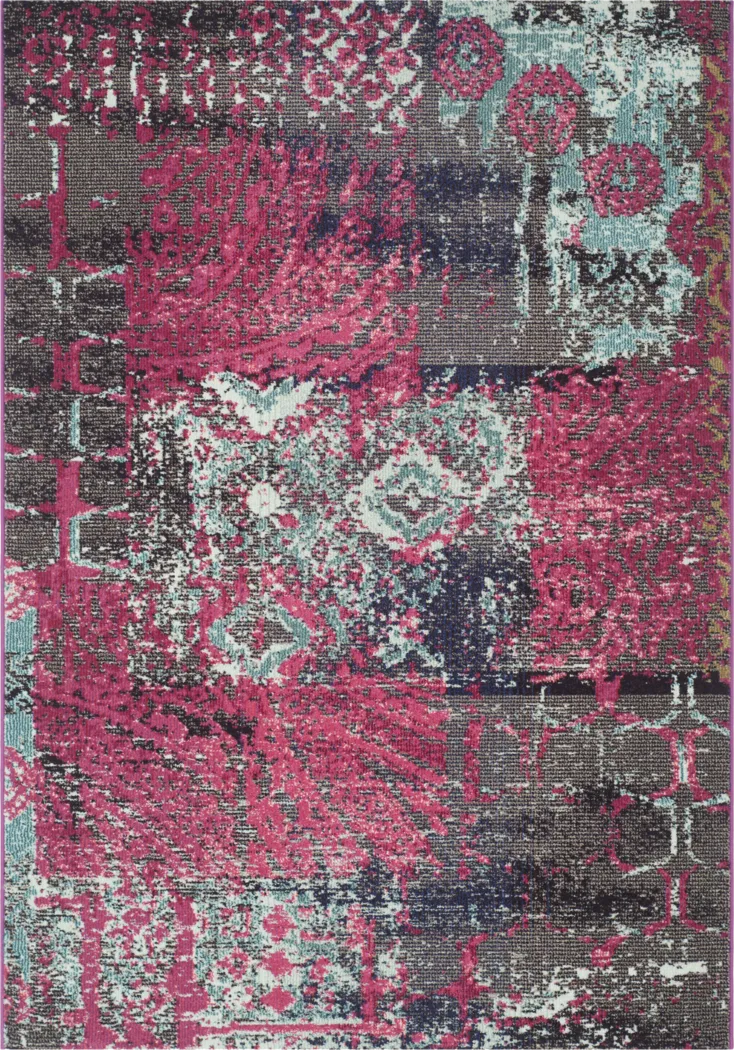 Mirren Pink 6'7 x 9'2 Rug - Thumbnail - Image 1