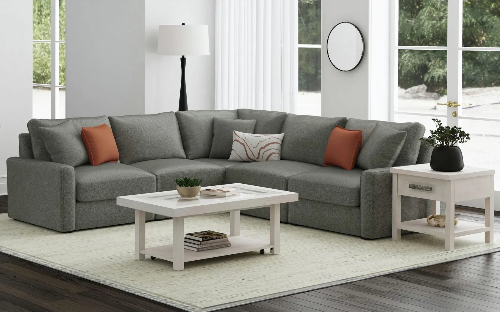 Misak White End Table - Thumbnail - Image 2