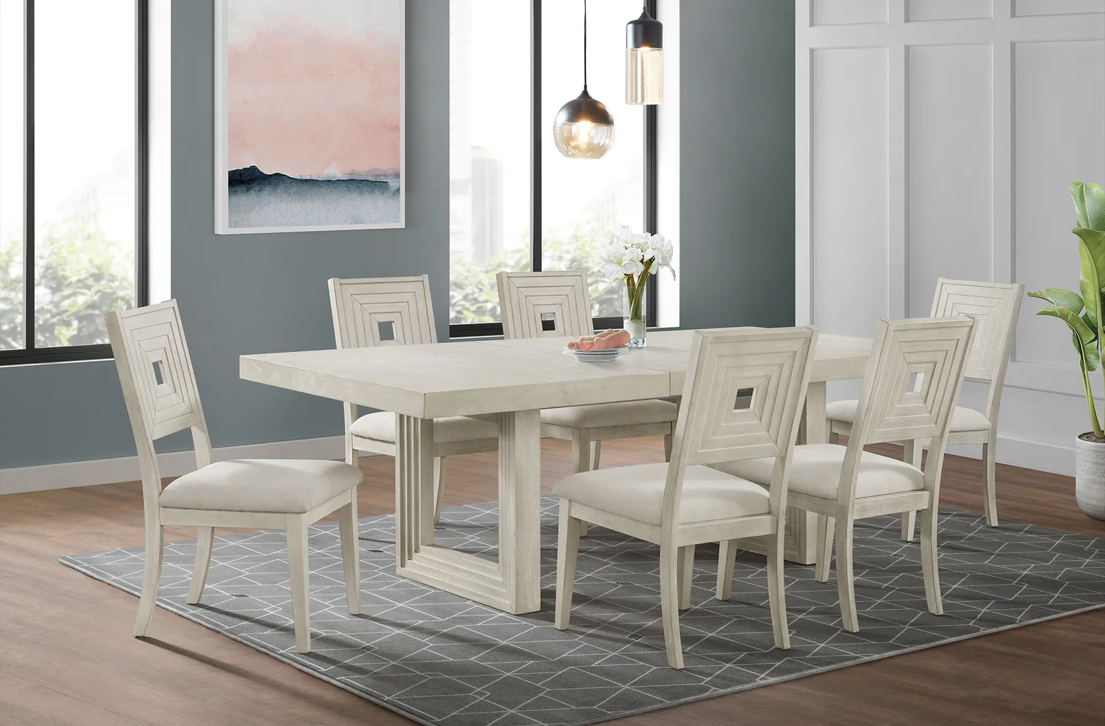Misak White Side Chair - Thumbnail - Image 3
