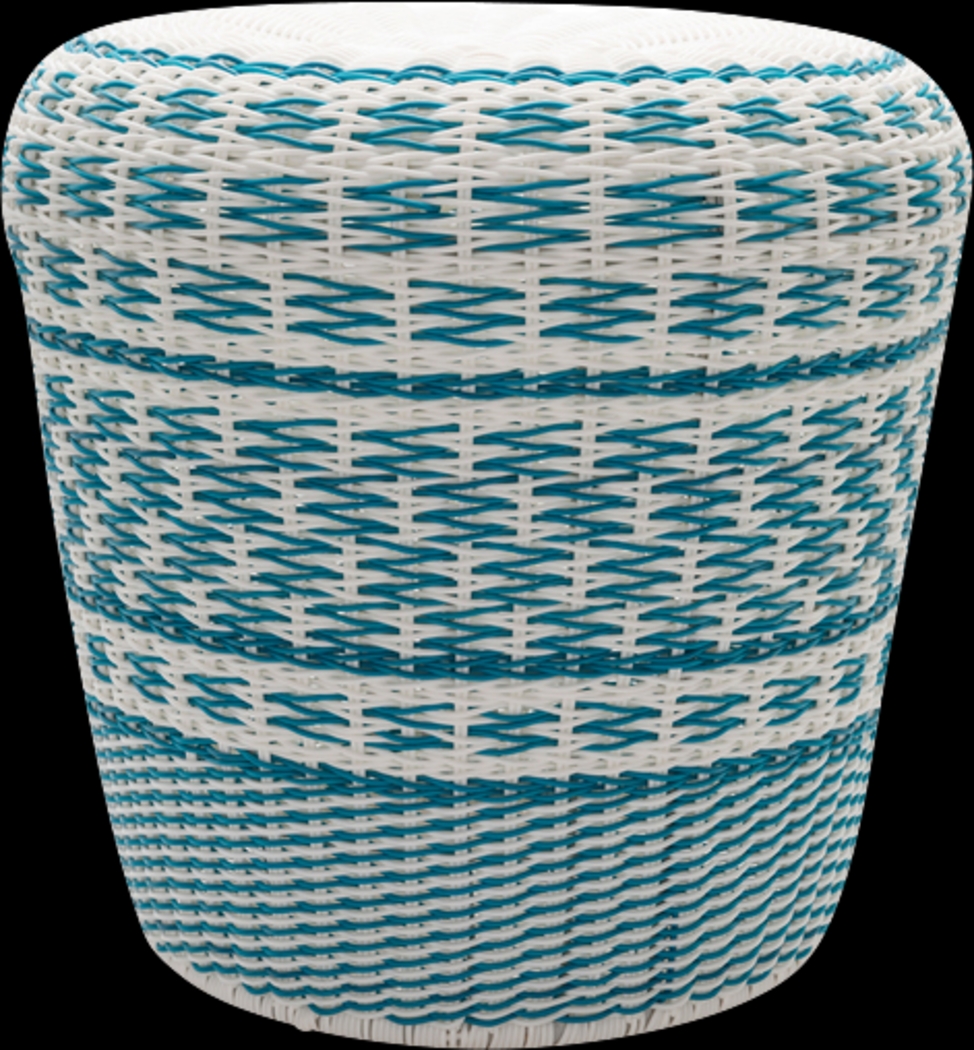 Mishal Sky Blue Outdoor Stool - Thumbnail - Image 1