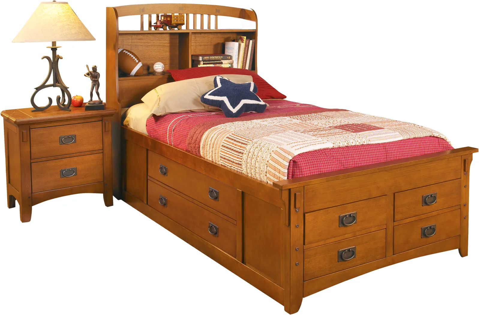 Mission 4 Pc Twin Captains Bed - Thumbnail - Image 1