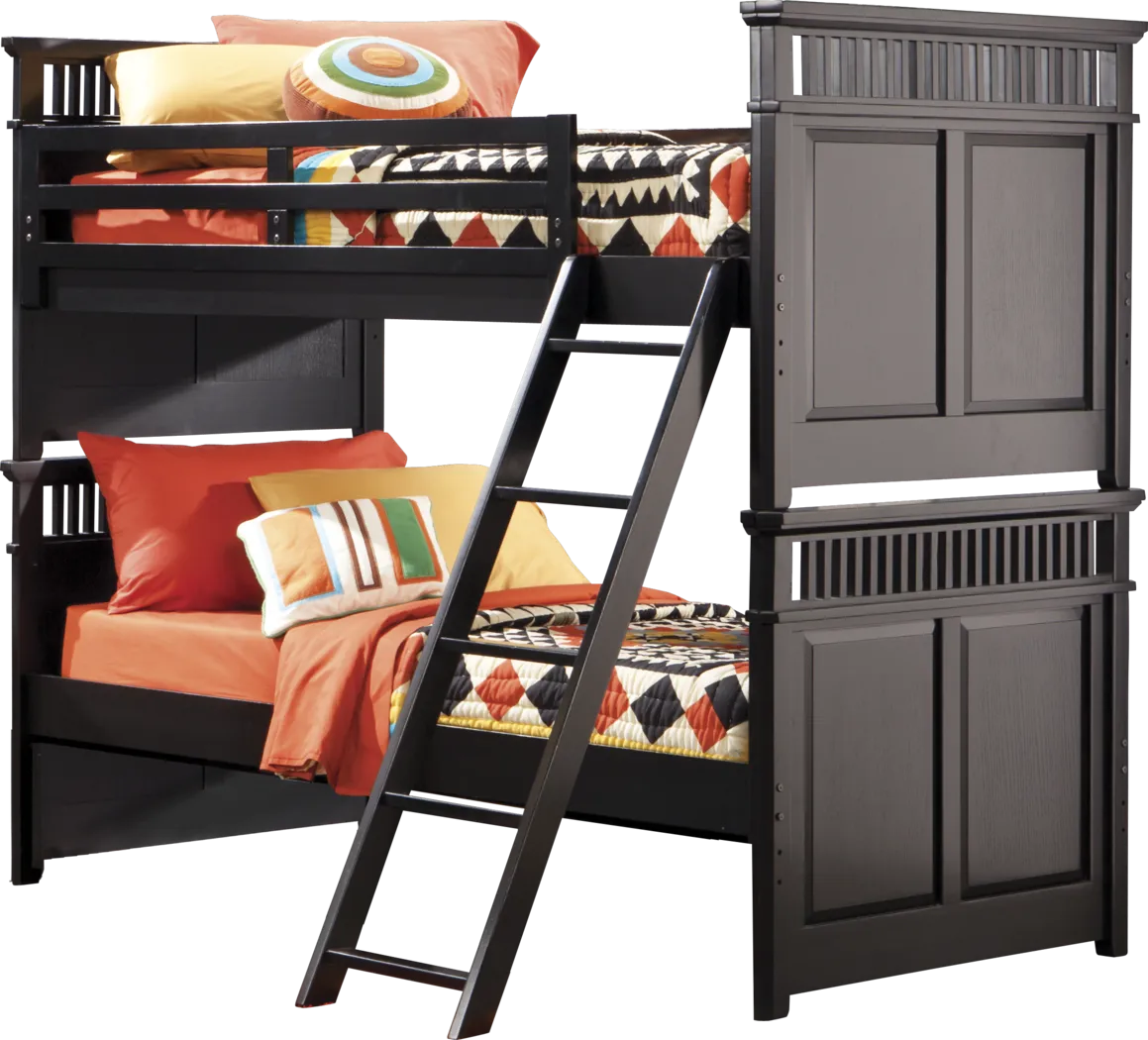 Mission Black 6 Pc Twin/Twin Bunk Bed - Thumbnail - Image 1