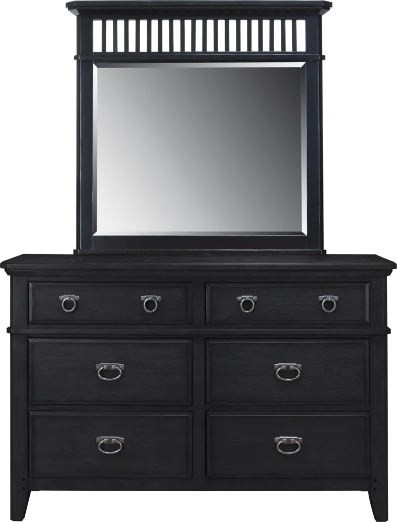 Mission Black Dresser Mirror Set - Thumbnail - Image 1