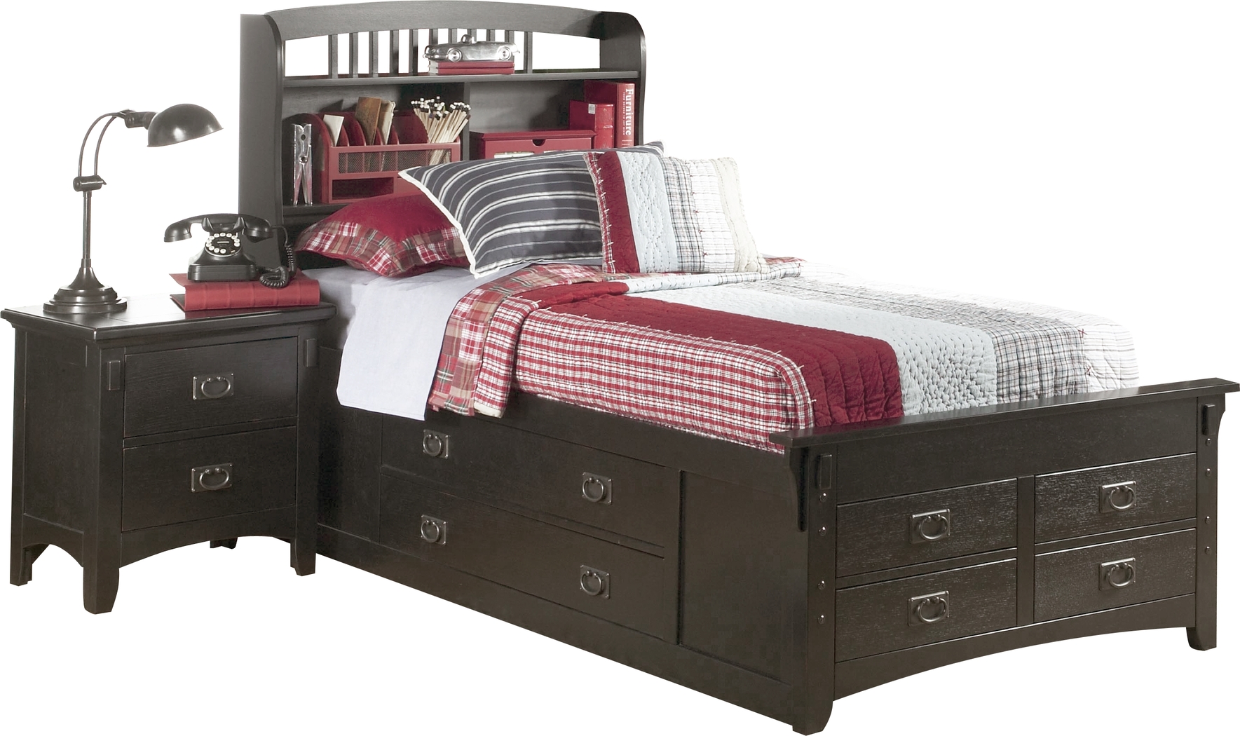 Mission Black Full Captains Bed - Thumbnail - Image 1