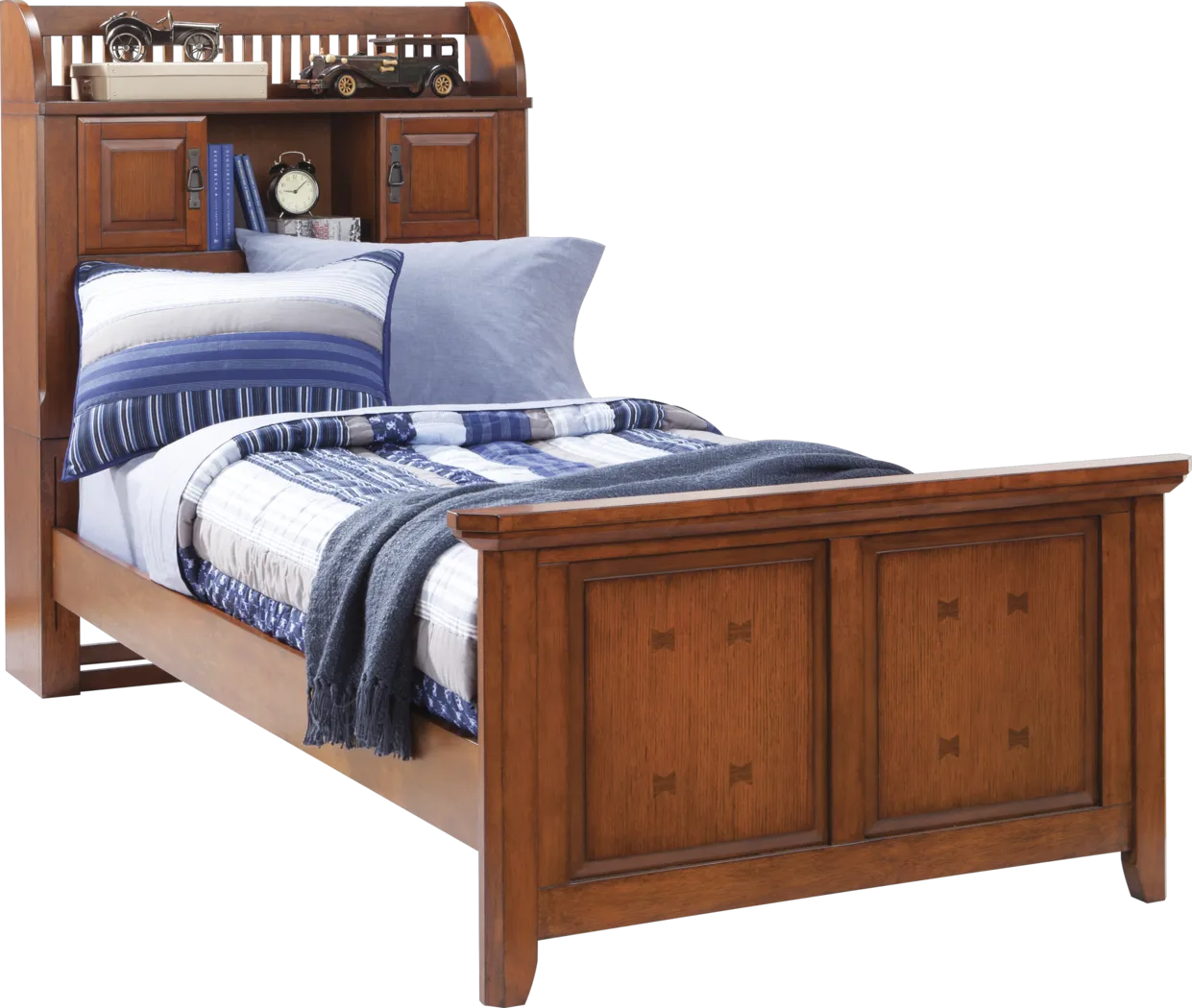 Mission Oak 3 Pc Full Bookcase Bed - Thumbnail - Image 1