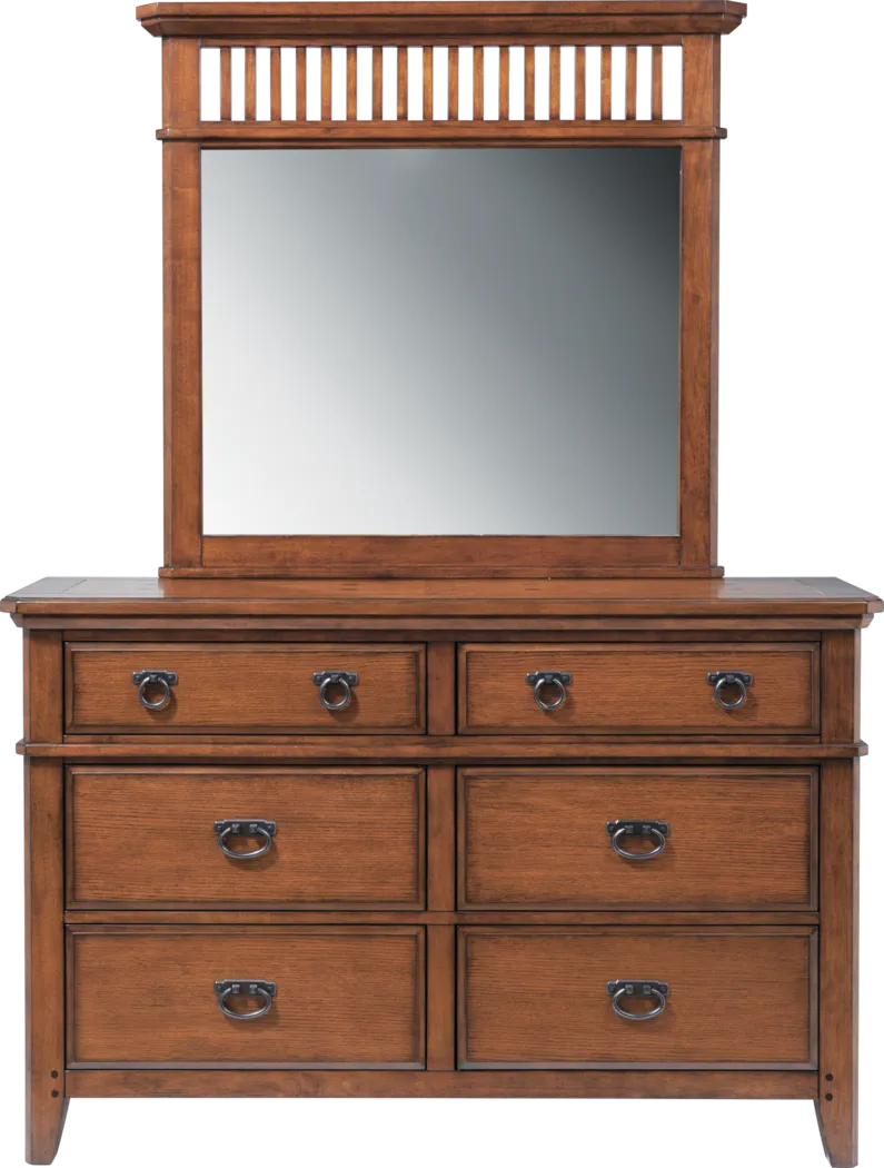 Mission Oak Dresser Mirror Set - Thumbnail - Image 1