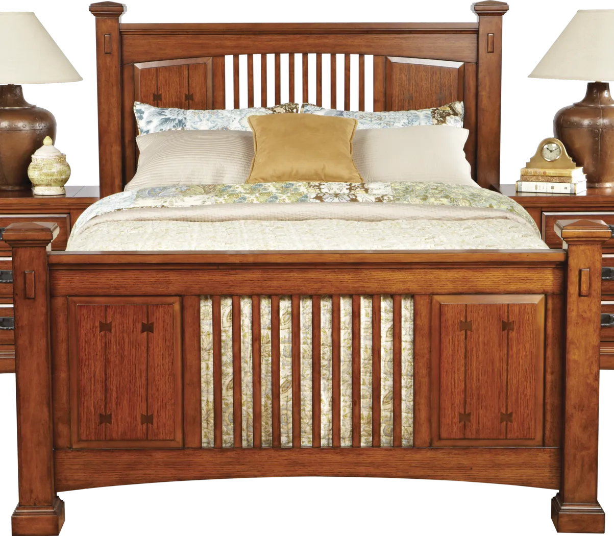 Mission Place 3 Pc Queen Mansion Bed - Thumbnail - Image 1