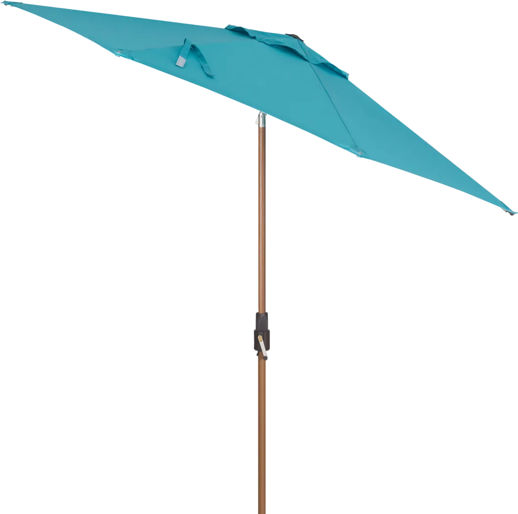 Mission Viejo Natural Finish 9' Octagon Aruba Outdoor Umbrella with Drumlin Vega Light - Thumbnail - Image 2