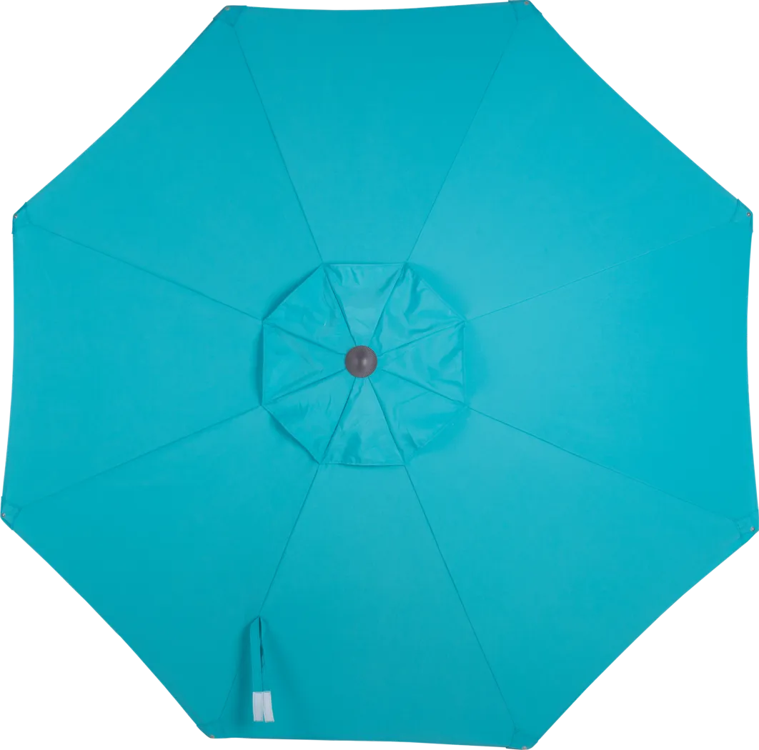 Mission Viejo Natural Finish 9' Octagon Aruba Outdoor Umbrella with Drumlin Vega Light - Thumbnail - Image 3