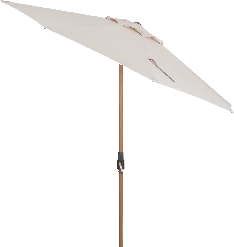 Mission Viejo Natural Finish 9' Octagon Flax Outdoor Umbrella with Drumlin Vega Light - Thumbnail - Image 2