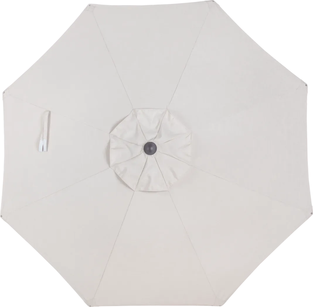 Mission Viejo Natural Finish 9' Octagon Flax Outdoor Umbrella with Drumlin Vega Light - Thumbnail - Image 3