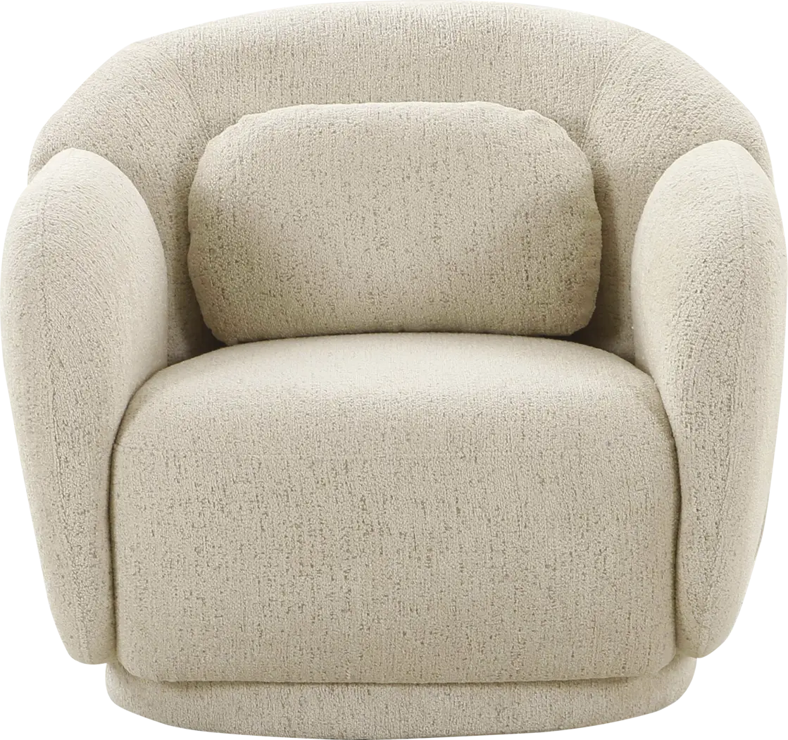 Mistral Beige Swivel Accent Chair - Thumbnail - Image 2