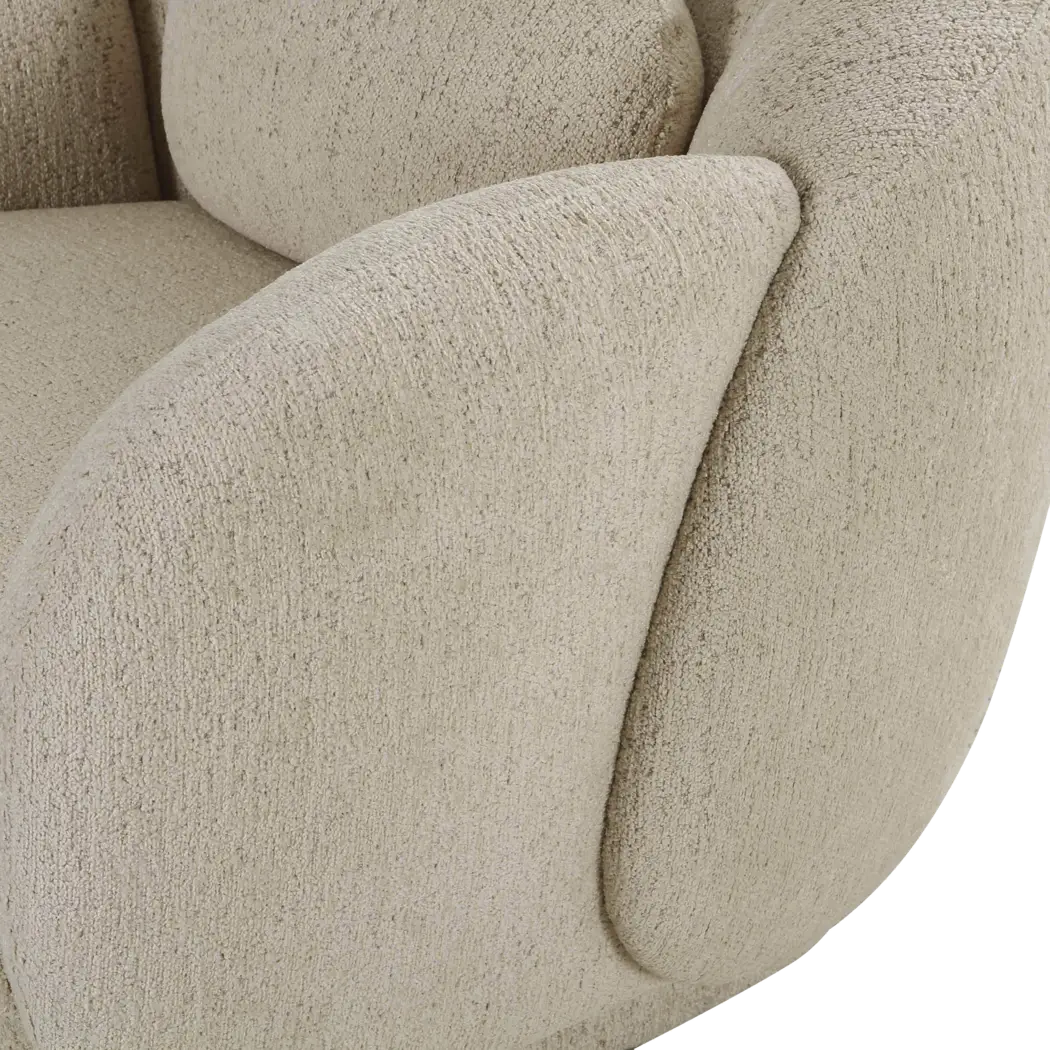 Mistral Beige Swivel Accent Chair - Thumbnail - Image 4