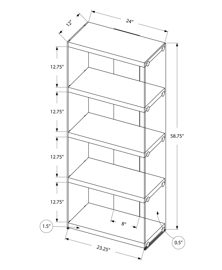 Mitchwin Brown Bookcase - Thumbnail - Image 4