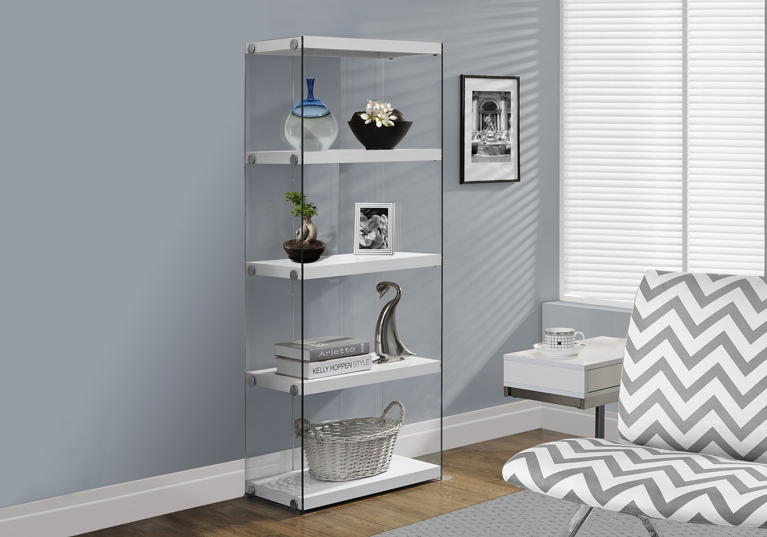 Mitchwin White Bookcase - Thumbnail - Image 2