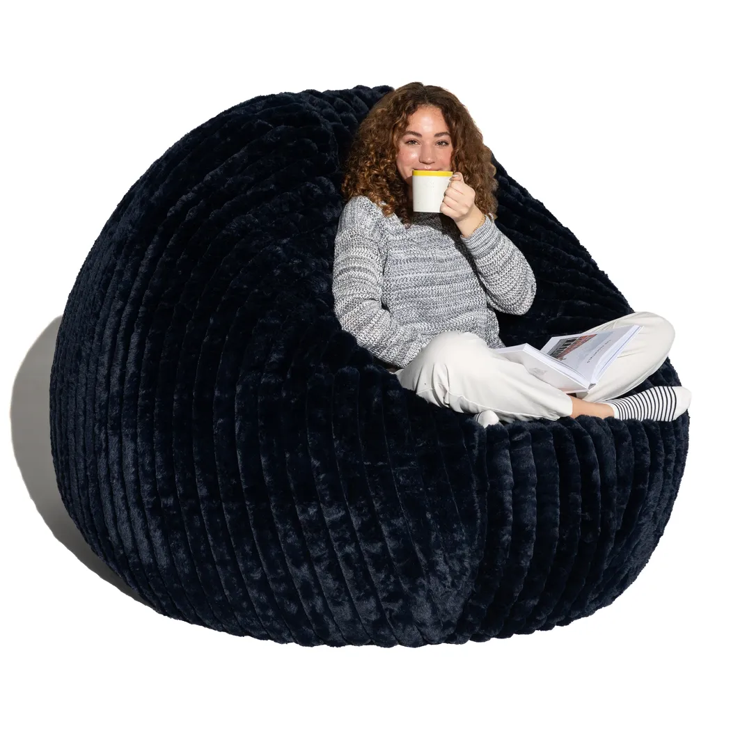 Mivio Blue Large Bean Bag Chair - Thumbnail - Image 2