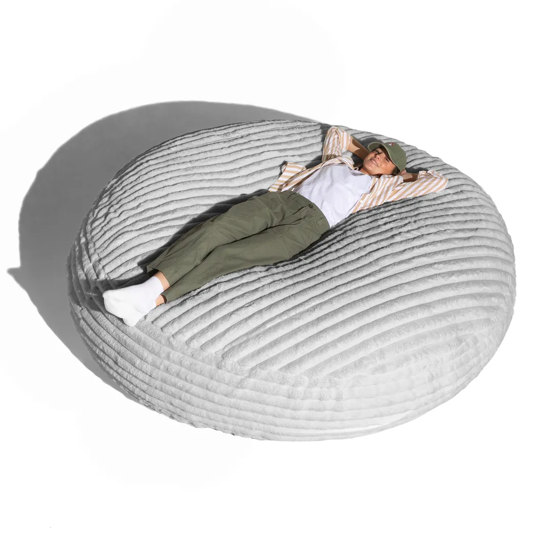 Mivio Gray Large Bean Bag Chair - Thumbnail - Image 2