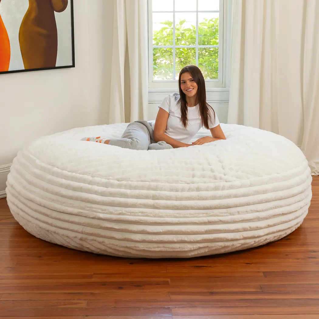 Mivio Ivory Large Bean Bag Chair - Thumbnail - Image 5
