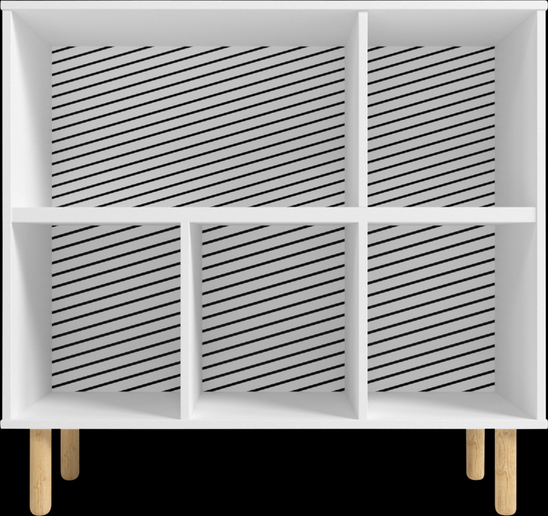 Mizeur I White Bookcase - Thumbnail - Image 4